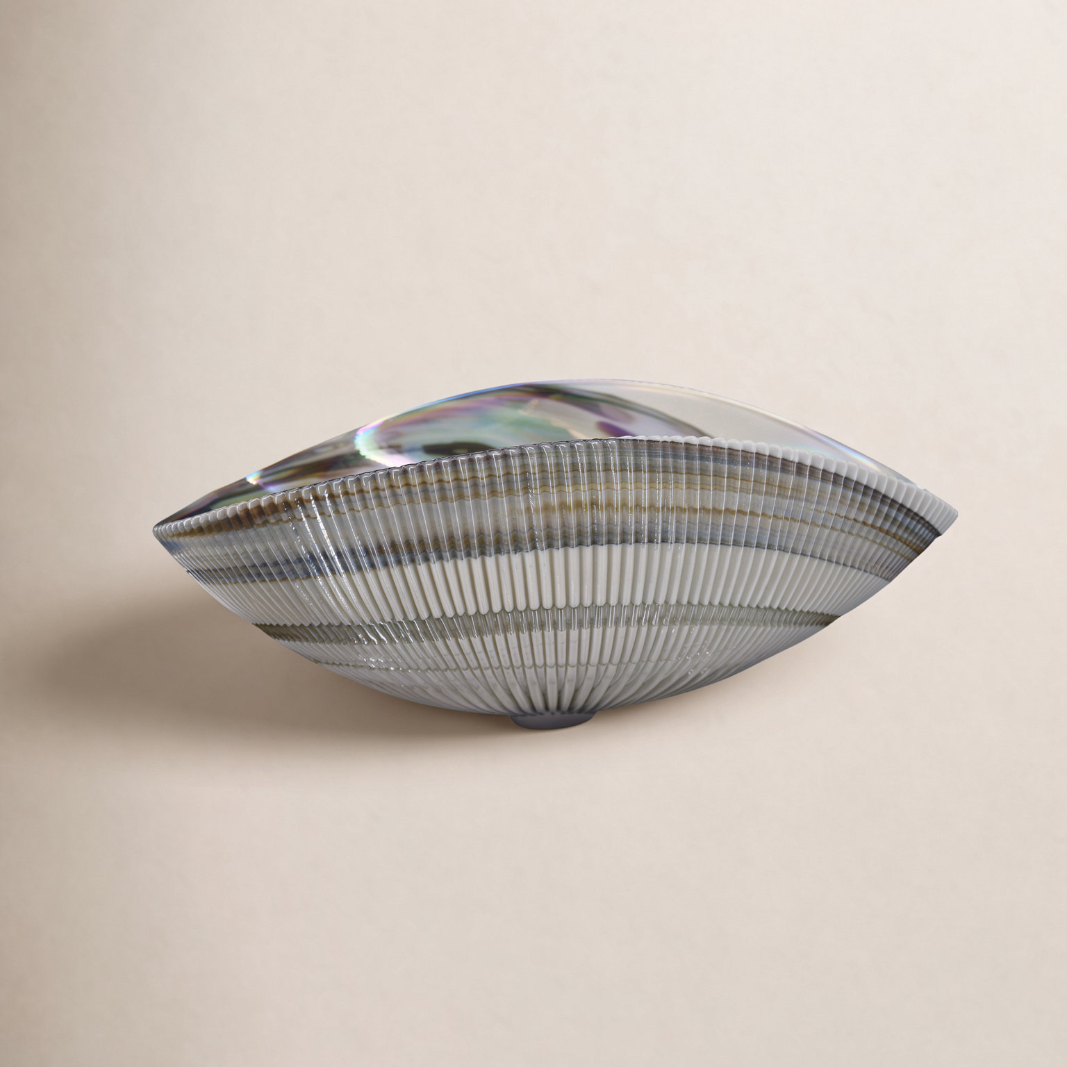Murano Amalfi Glass Vessel Bathroom Sink, Abalone