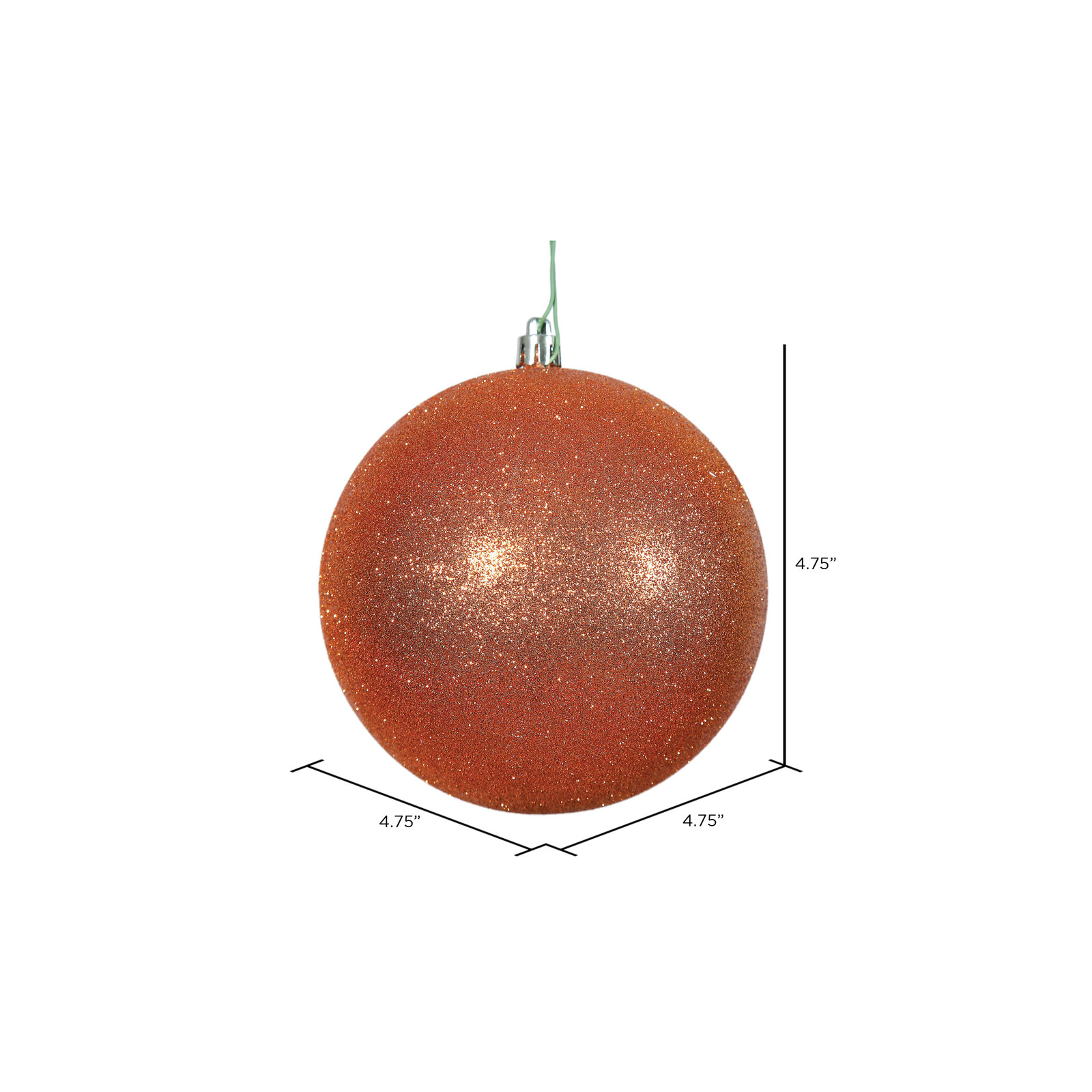Holiday Décor Ball Ornament, Burnished Orange