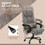 Fauteuil de bureau à massage à haut dossier et vibration avec télécommande 6 points