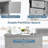 Buffet Sideboard With 2 Drawers & 2 Cabinets, Grey
