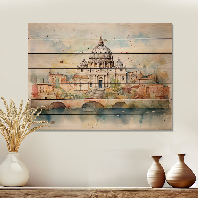 «Serenity III» de Rome, impression sur bois, H 24 po x l 32 po x P 0,78 po