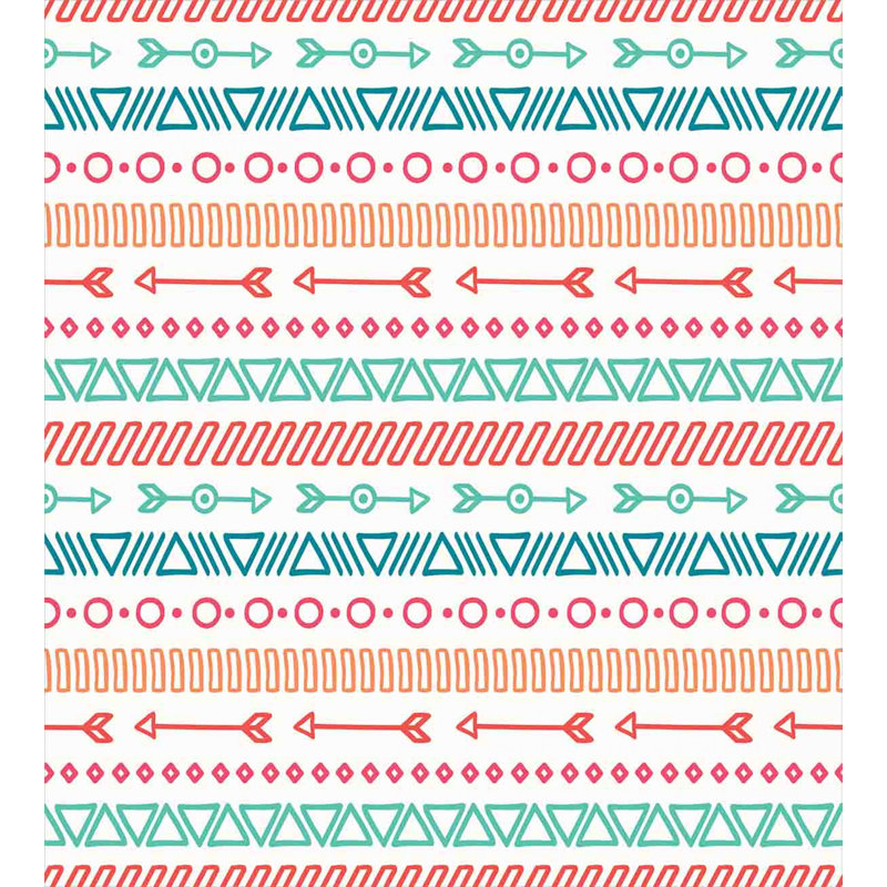 Rustic Geometric Shapes Duvet Cover