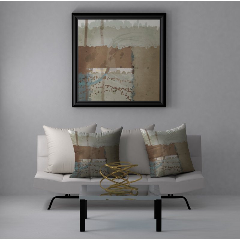 Abstract Reversible Throw Pillow, 24" x 24"