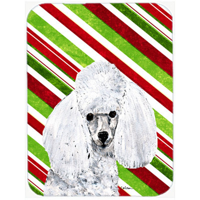 Planche à découper en verre de Noël caniche jouet