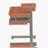 Complete computer work station desk, wood grain-1353235223