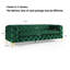 Ghaleb 237Cm Velvet Square Arms Sofa-631652539-631652529