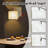 Arc Floor Lamp Blue Yellow Floral Leaves White Floor Lamps with Remote LED Lights Adjustable Lamp Shades Tall Standing Lamps for Reading Office Living Room