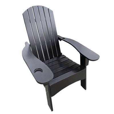 Chaise polyvalente en bois noir avec parasol - confortable pour se détendre dans le patio, la terrasse, le porche, le jardin, la fente solide près de la piscine