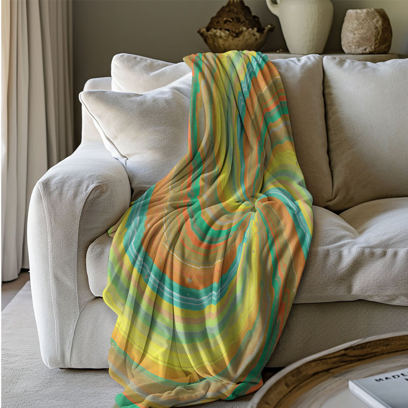 Funky Spin - 1 Piece Premium Blanket, Queen