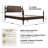 Queen Size Bed Frame, Solid Wood Platform Bed with Headboard & Footboard, Center Metal Legs, 12 Heavy-Duty Slatted, Noise Free, No Box Spring Needed, Easy Assembly, Dark Roast Oak Finish-1234471720-1234471727