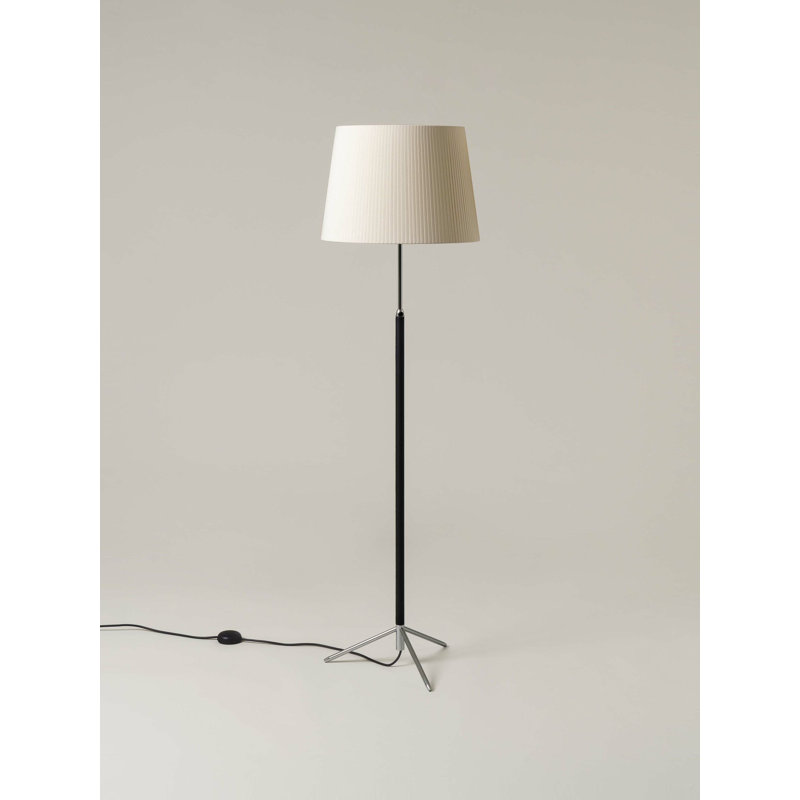 47.2" Floor Lamp, Chrome, Natural
