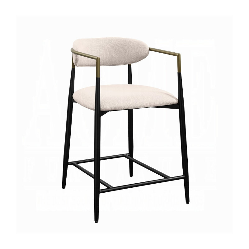 Tabourets de comptoir en lin Murice