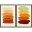 Art mural abstrait, ensemble de 2 reproductions d'art encadrées sur toile-118759121-118759120