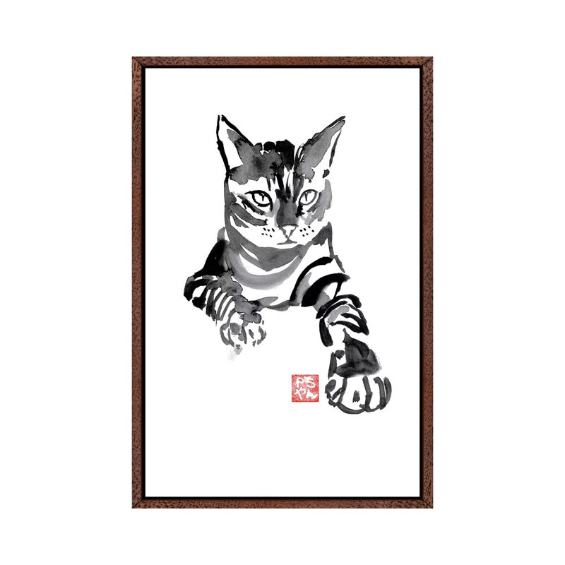 Installed by Péchane - Print on Canvas, Classic Brown Wood Framed, 101.6 cm H x 66.04 cm W