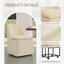 Chaise rembourrée avec housse lavable et roulettes-370145914
