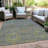 Machine Washable Indoor/Outdoor Xhevrie Blue Rug-2014769107