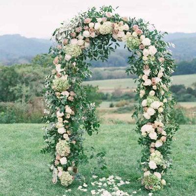 H 78 po x l 45 po; treillis d'arche de jardin en métal; Arche de mariage, treillis réglable pour support de plantes grimpantes ou décoration de mariage