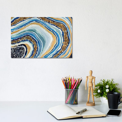 Blue Geode - Wrapped Canvas Print