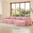 148.8" L-Shaped 4-Seater Sofa with Ottoman-2124375054