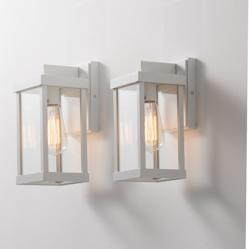 Applique murale d'extérieur 1 lumière Olar Classic, H 11,1 po x l 4,92 po x P 6,14 po, Blanc, 1