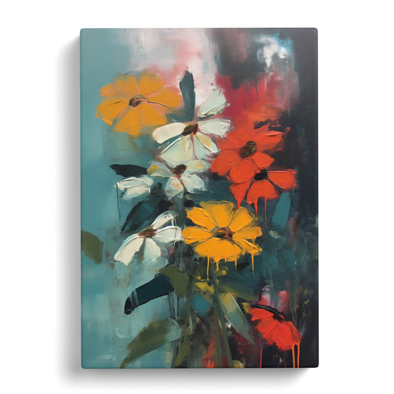 Chatou Flowers Mid Century Vol.7 - Wrapped Canvas Print, 50cm H x 35cm W x 3cm D
