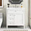 Meuble-lavabo de salle de bain moderne avec lavabo, armoire 30 po 2 tiroirs et espaces organisés, meuble-lavabo d'apparence charmante, compartiment spacieux, design tendance-673767857-673767858