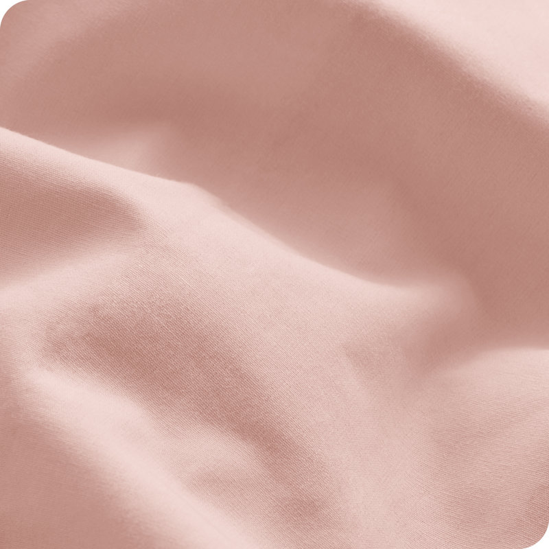 Dusty Pink Organic Cotton Twin Percale Sheet Set