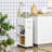 3- Tier Slim Storage Cart, Rolling Narrow Kitchen Cart On Wheels For Small Place, Slide Out Side Utility Cart For Bathroom, Laundry