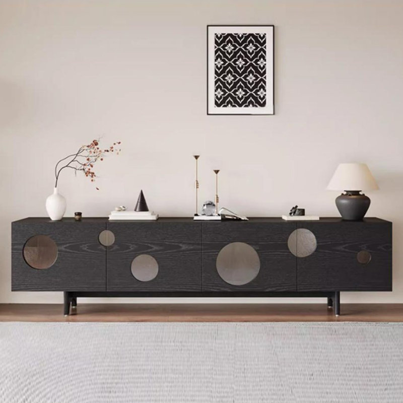 Design sense light luxury solid wood TV cabinet
