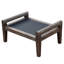 Repose-pieds d’extérieur en teck avec coussin sunbrella courtyard Herschel