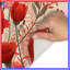 Tapis de bain rouge à motif floral-992525777