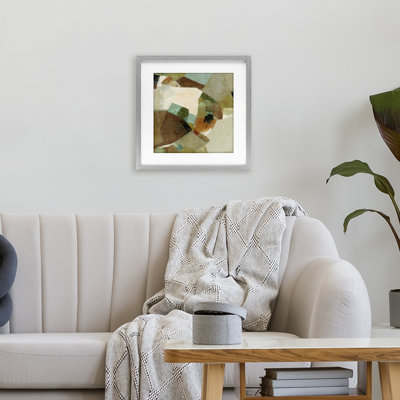«Cliff Walk Earthy Composition», reproduction sous verre encadrée, conception de Suzanne Nicoll