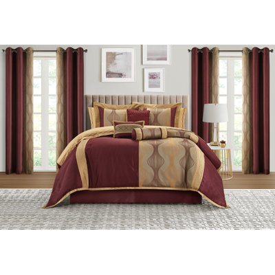 Kath Microfiber 15 Piece Comforter Set