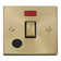 Satin Brass 1 Gang 20A Ingot DP Switch With Flex With Neon