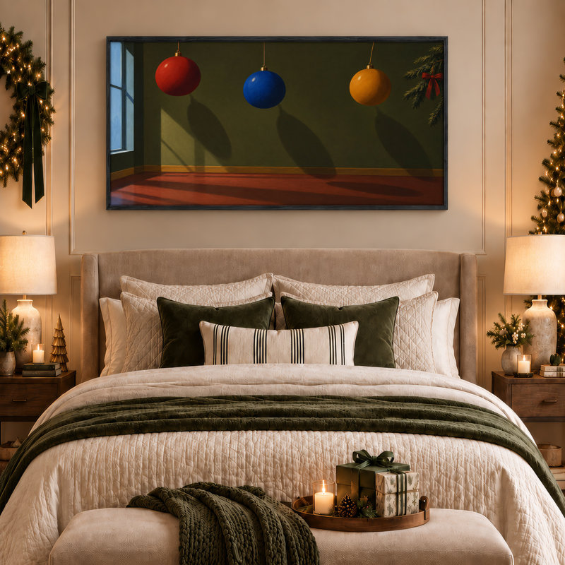 Art mural sur toile de Noël, L 40 po x H 20 po