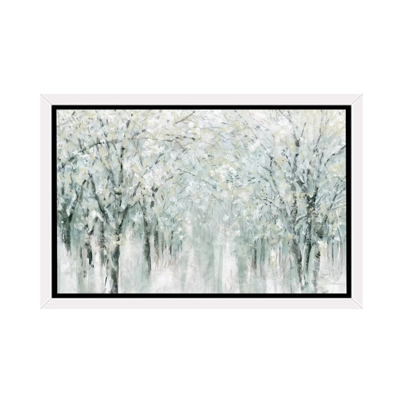 «Winter Mist» par Carol Robinson, reproduction, Papier encadré blanc, H 40 po x l 60 po x P 1,5 po