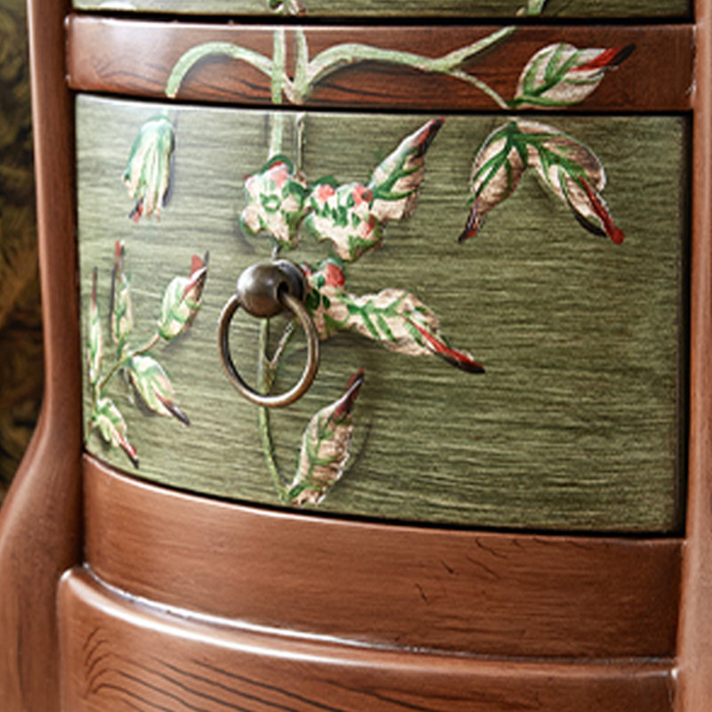 Armoire à bijoux en bois massif American-Style Vintage