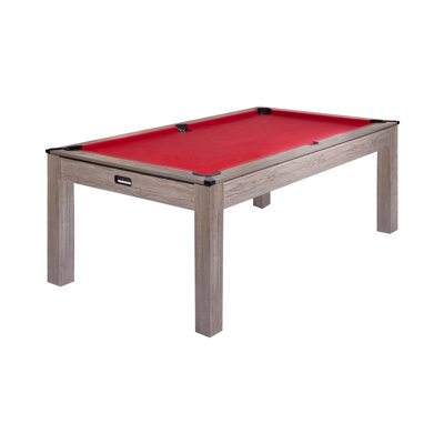 7FT Professional Pool Table, Rustic Grey Billiard Table, Space-Saving Game Table for Home Game Room, Red