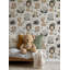Papier peint animaux, peinture murale ludique-84493715