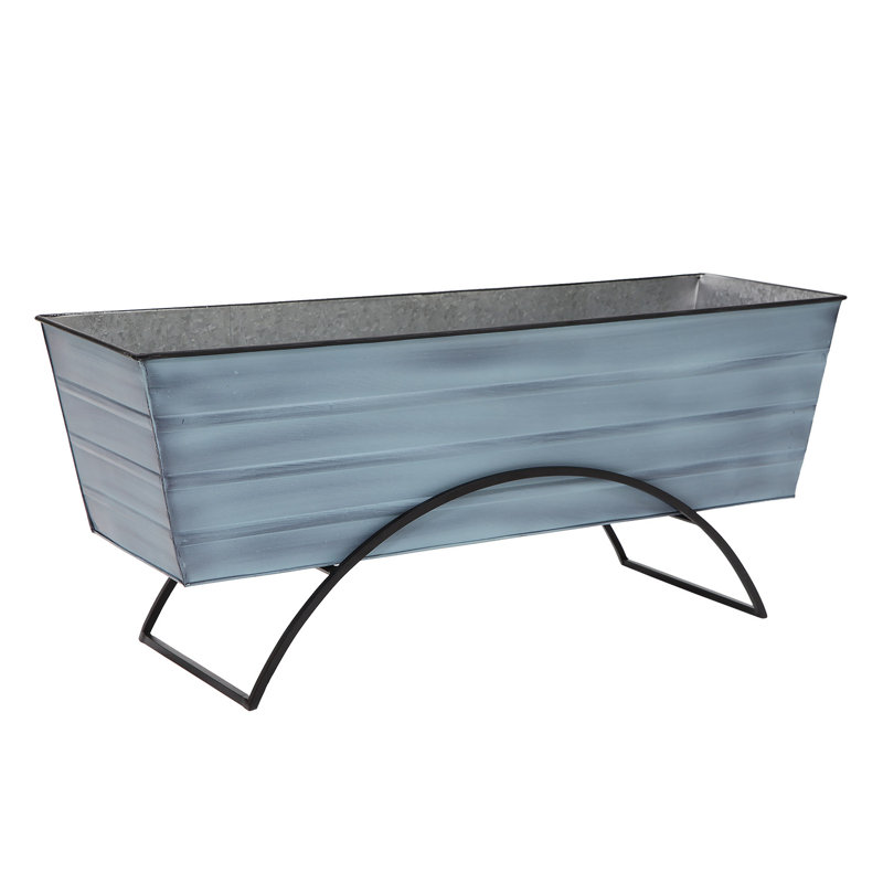 Oberdan Metal Planter, Blue