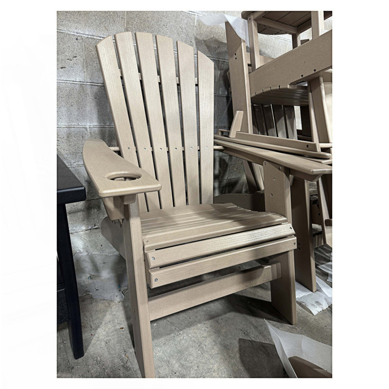Kavia Outdoor Adirondack Chair With Table, Tybee Sand