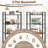 2PCS 47'' Floor Bookcase w/ Shelves Heavy Duty Metal Frame & Anti-Toppling Kits