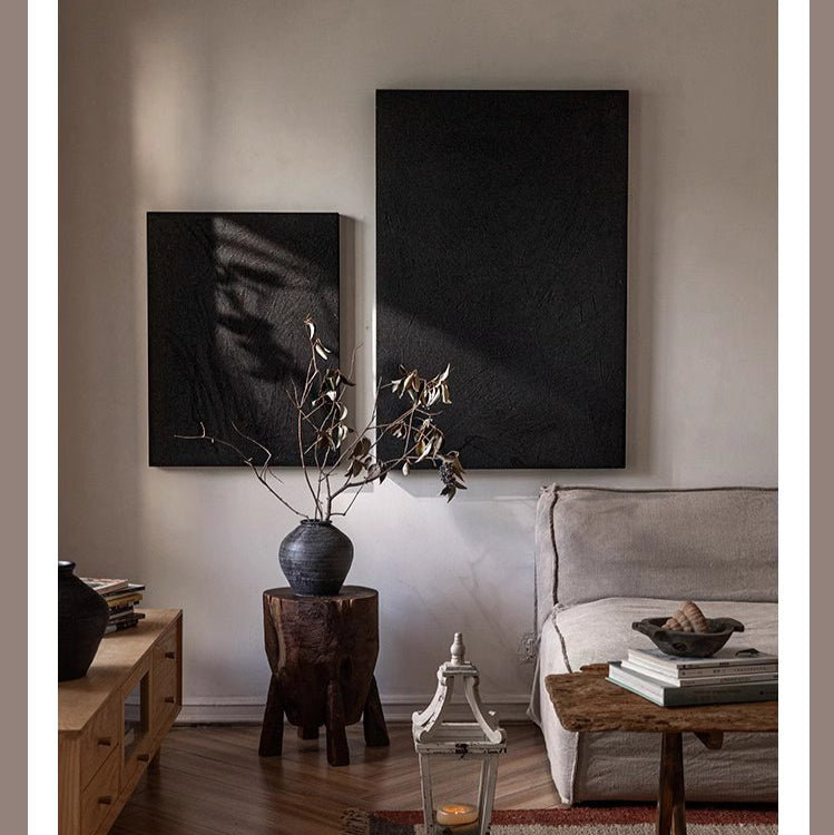 Black Textured Wall Art, 23.6" H x 15.7" W
