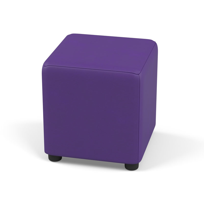 Faux Leather Cube Seating, Blackcurrant