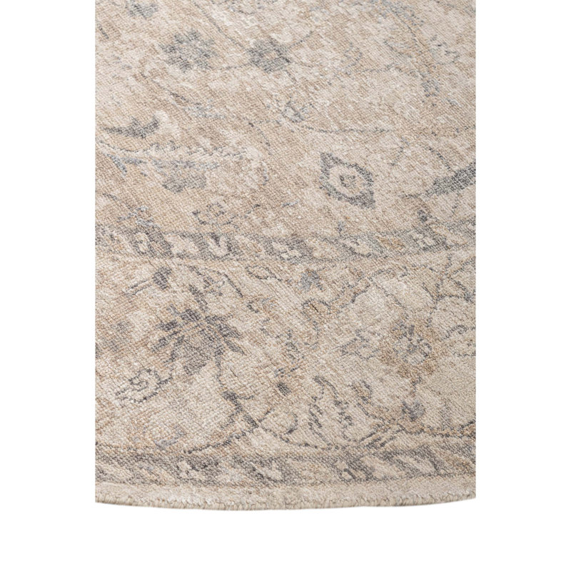 Handmade Silk and Wool Area Rug, Round 8'