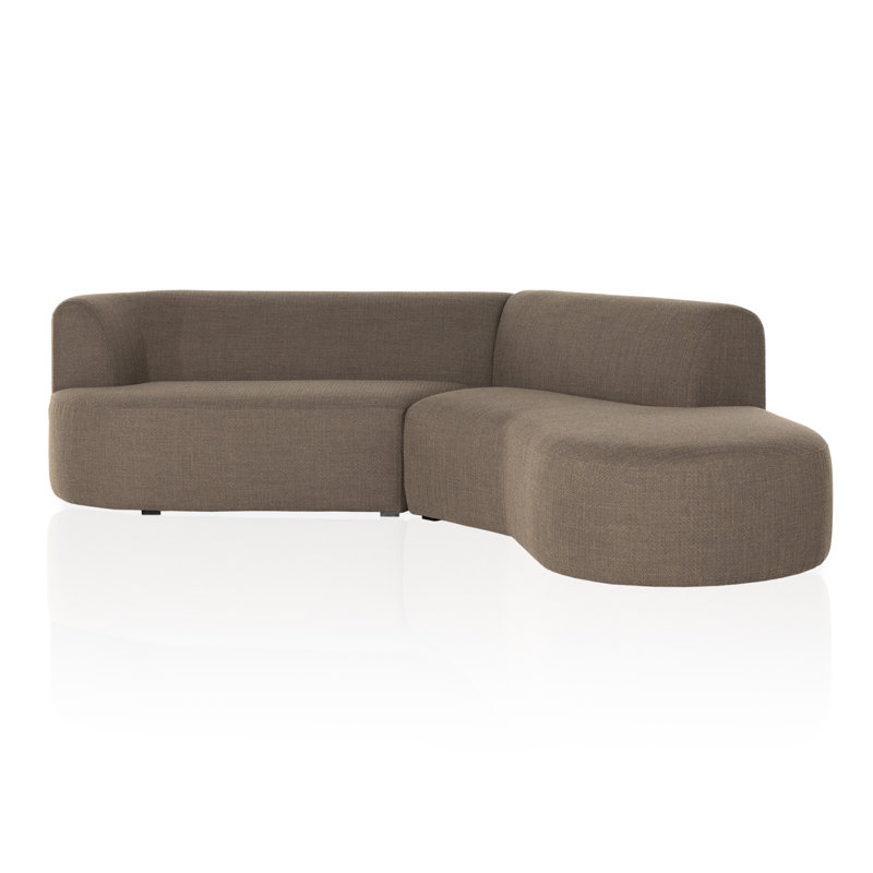 Sanda Chaise Sectional, Gibson Mink Polyester Blend, Left Hand Facing