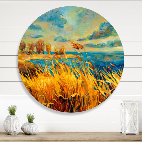 Bless international Vibrant Sunset Over Lake On Metal Painting | Wayfair