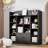 Modern Cube Bookshelf, Bookcase With With 11 Cubbies And 2 Cabinets, Freestanding Book Storage Shelves For Bedroom, Playroom, Hallway-2080751503