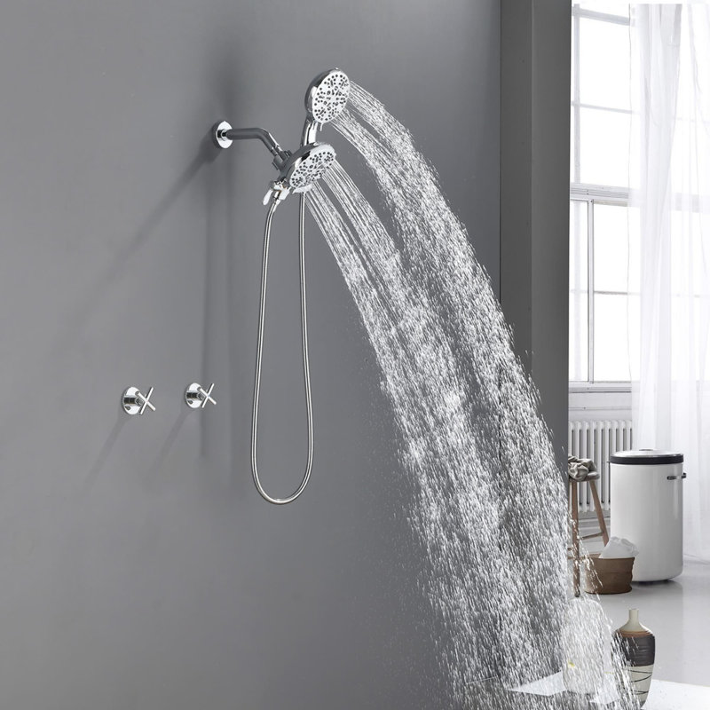 Volume Control Shower System with Rough in-Valve, Polished Chrome
