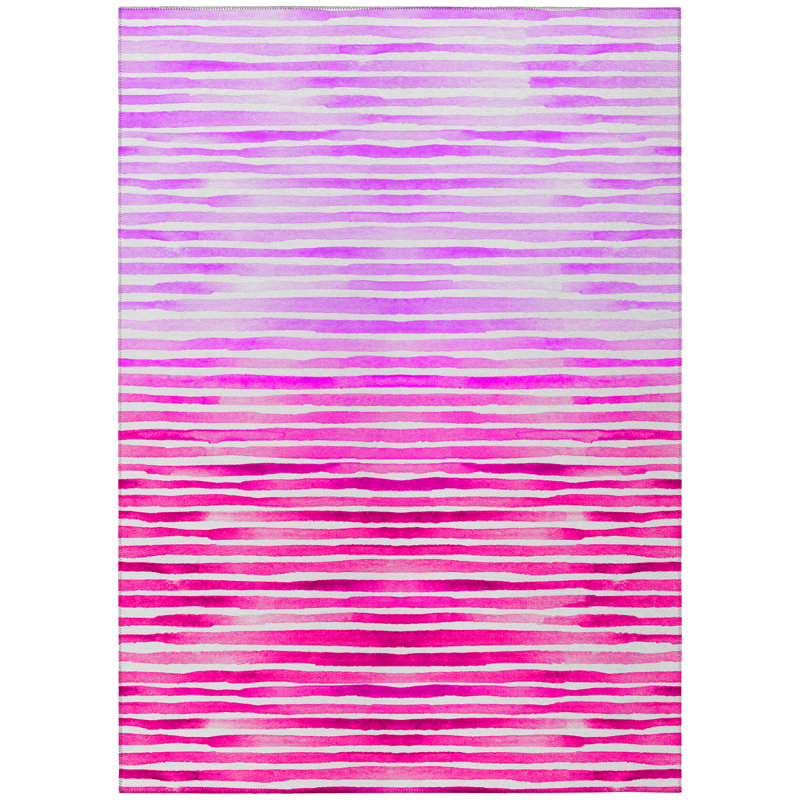 Tapis intérieur / extérieur en polyester tissé à la machine Titouan, Rectangle 3 pi x 5 pi